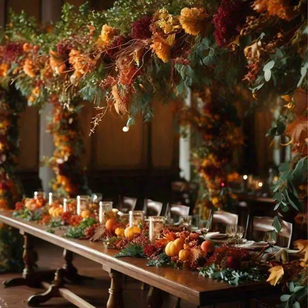 Long Garlands with Seasonal Foliage