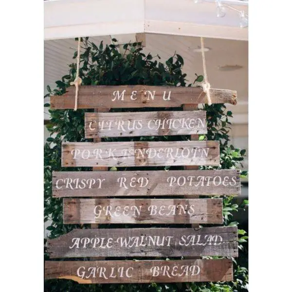 Rustic Menu Display