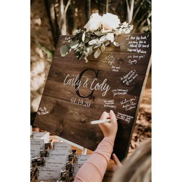 Wooden Guestbook Sign