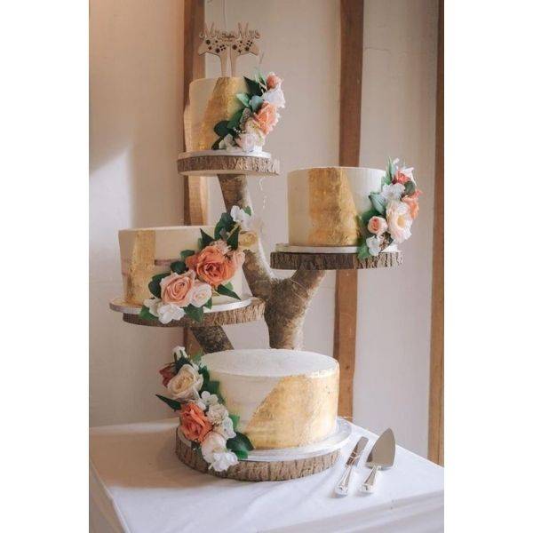 Rustic Wooden Cake Stand