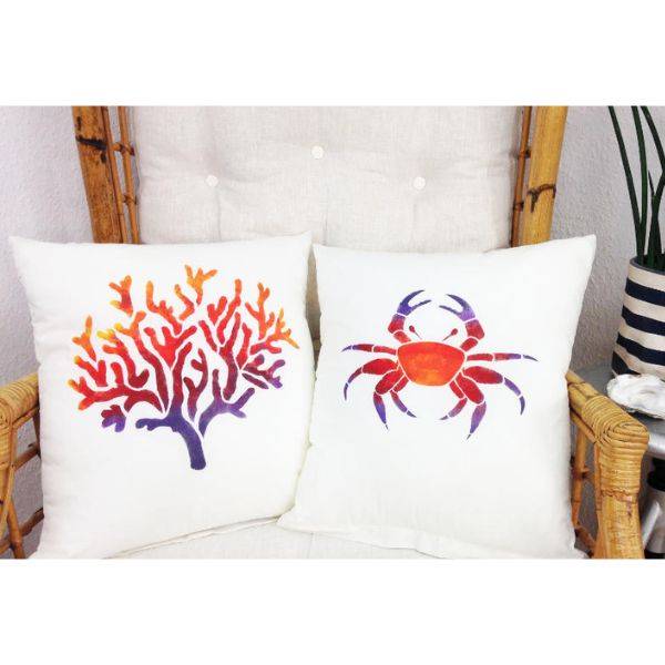 Stenciled Pillow Covers