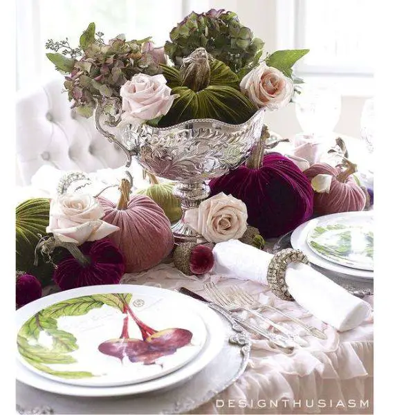 Burgundy Painted Pumpkins