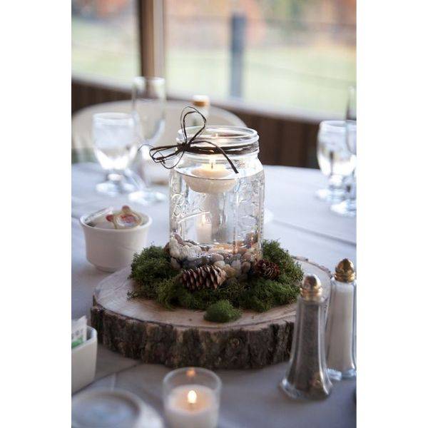 Mason Jars with Floating Candles