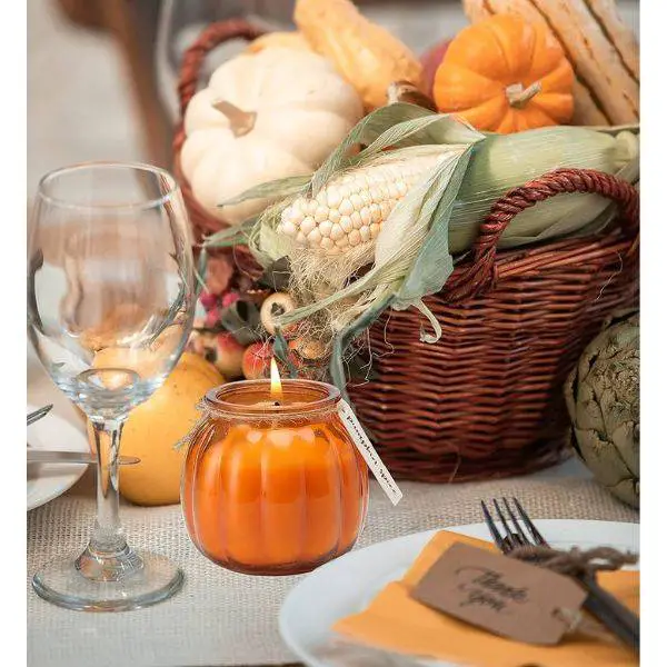 Pumpkin Spice Mason Jar with Candles