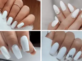 Chic White Hard Nail Designs