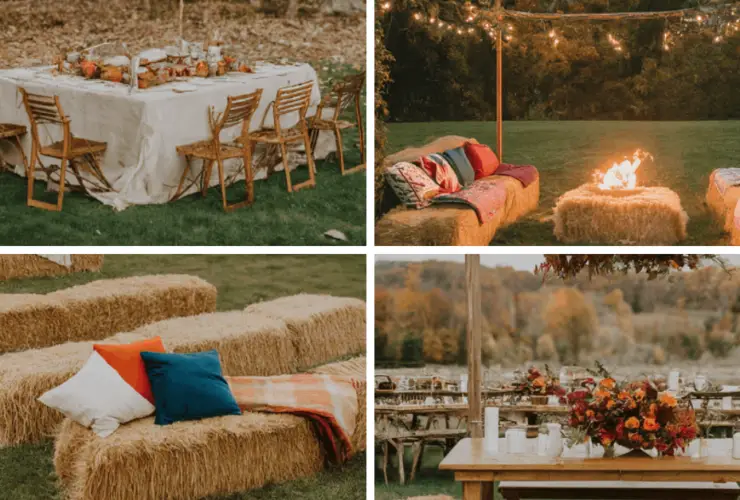 outdoor fall wedding ceremony