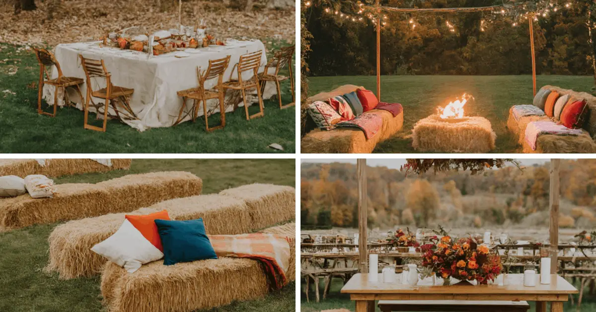 outdoor fall wedding ceremony