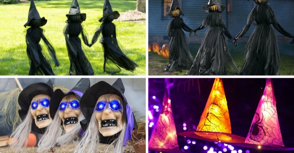 outdoor halloween decorations witches