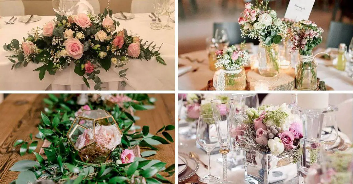 rustic wedding decor Centerpieces