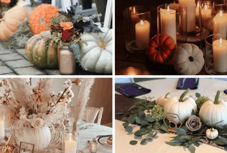 wedding centerpieces with pumpkins