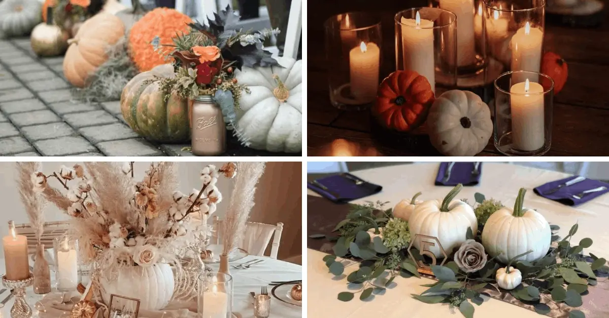 wedding centerpieces with pumpkins