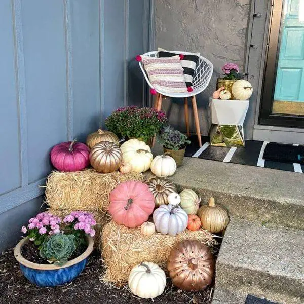 Gold Painted Pumpkins