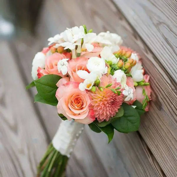 Soft Pink and Orange Bouquet