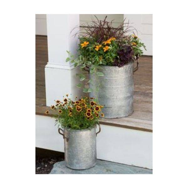 . Galvanized Metal Planters