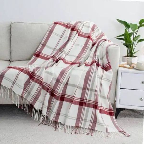 Neutral Plaid Throws