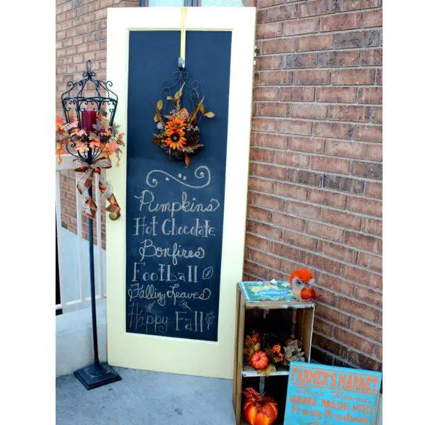 Chalkboard Sign with Fall Quote