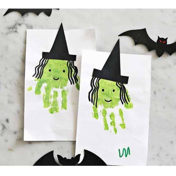 Witch Handprint Craft