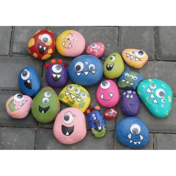 Painted Rock Monsters