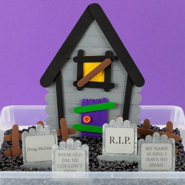 Popsicle Stick Haunted House