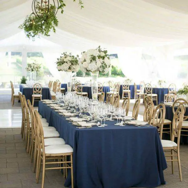  Velvet Tablecloth in Deep Blue