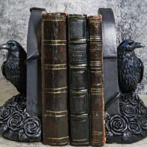 . Raven Bookends