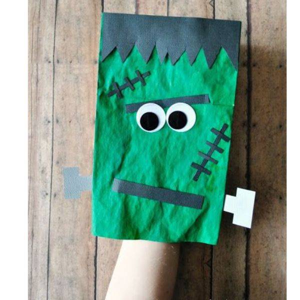 Frankenstein Paper Bag Craft