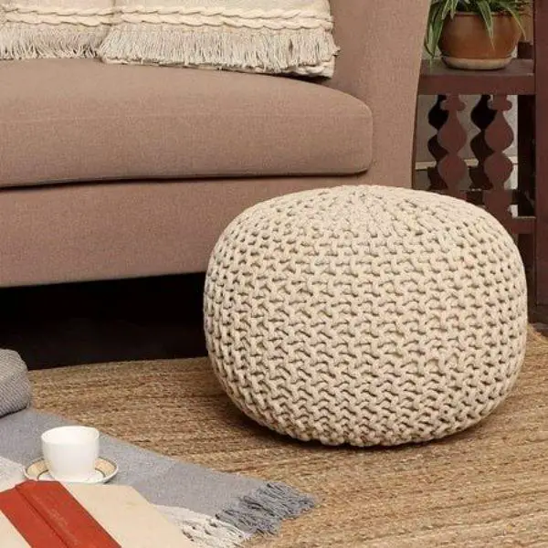 Knit Poufs