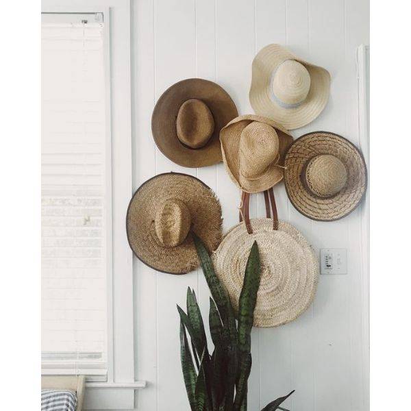 Straw Hats on the Wall