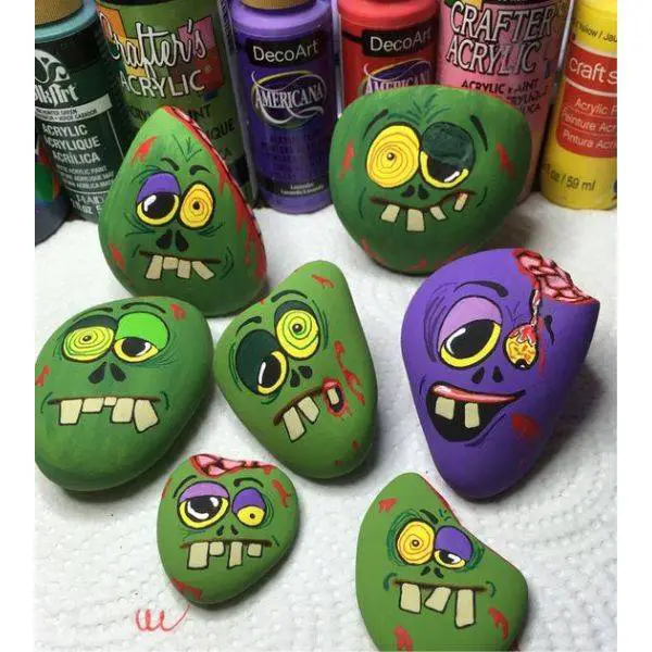 Painted Rock Monsters