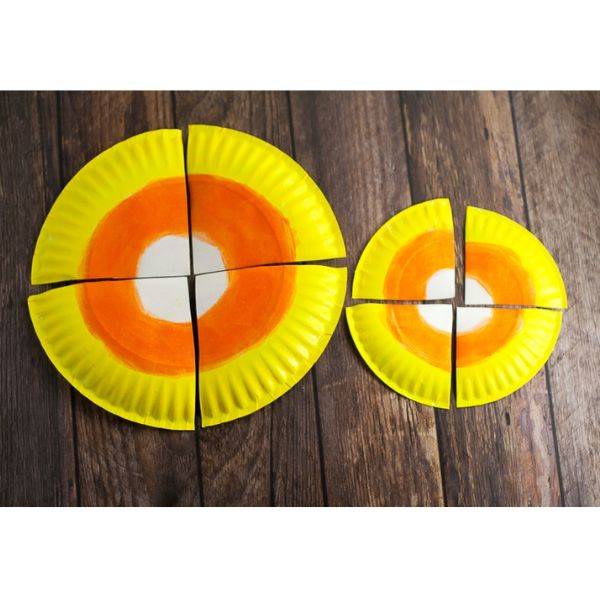 . Candy Corn Paper Plate Craft