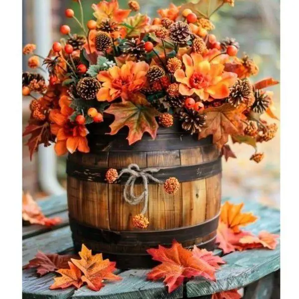 Rustic Barrel Decor