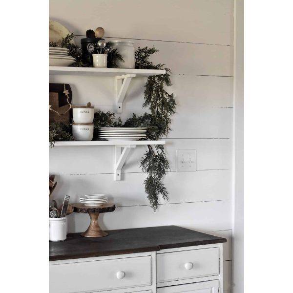 Eucalyptus Garland on Open Shelves