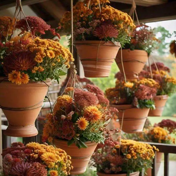  Hanging Terracotta Pots