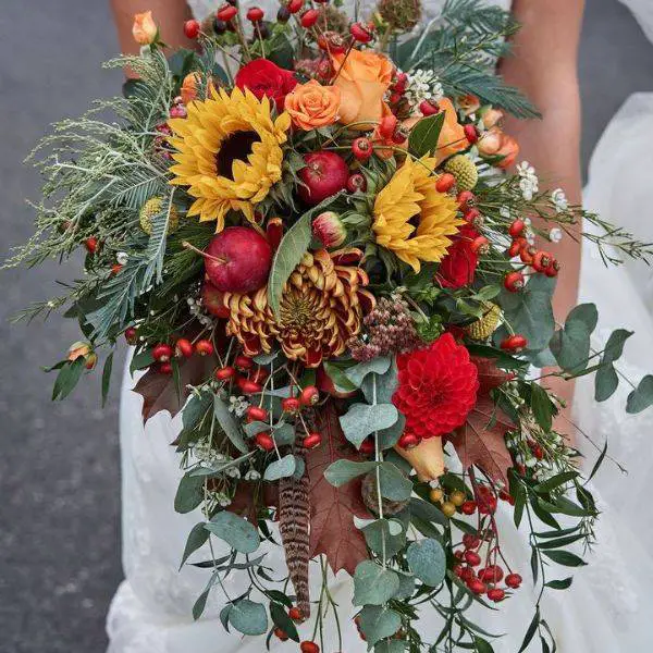  Sunflower and Dahlia Cascade