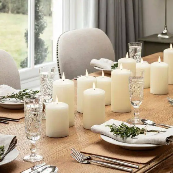 Ivory Pillar Candles