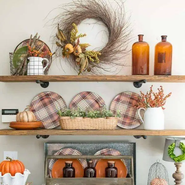 Distressed Wooden Shelves