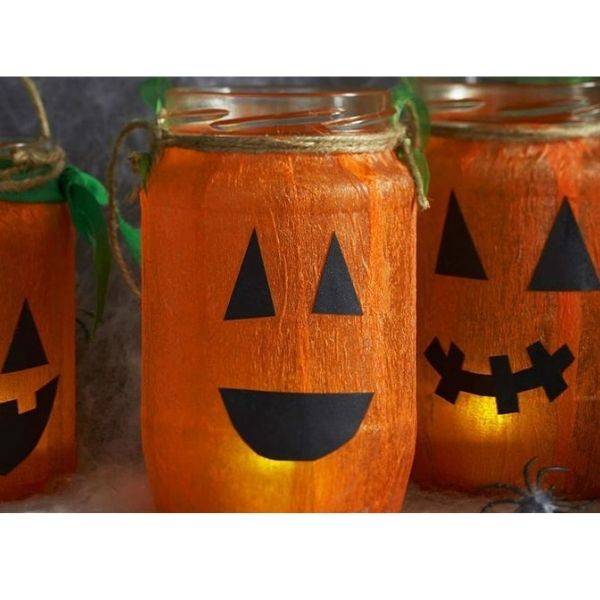 Pumpkin Tissue Paper Lanterns