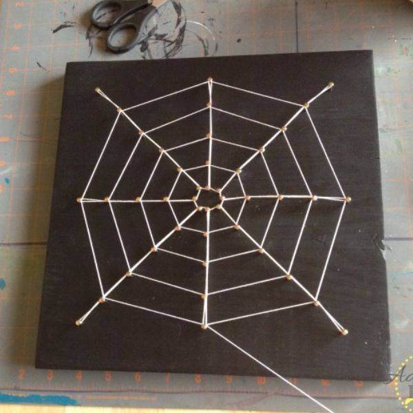 . Spider Web Yarn Art