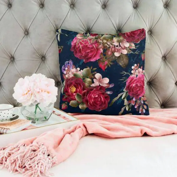 Dark Floral Pillows