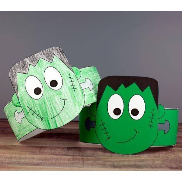 Paper Frankenstein Hats