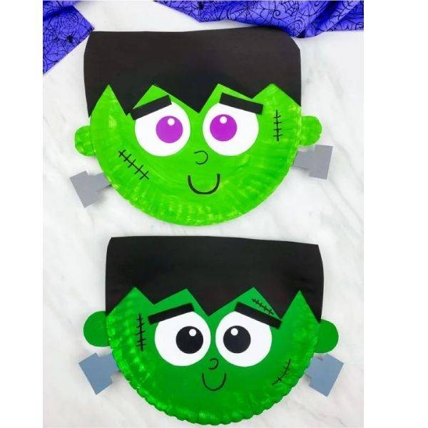  Frankenstein Paper Plate Faces