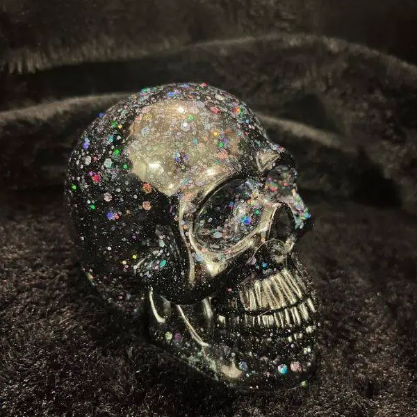 Glitter Skull Decor
