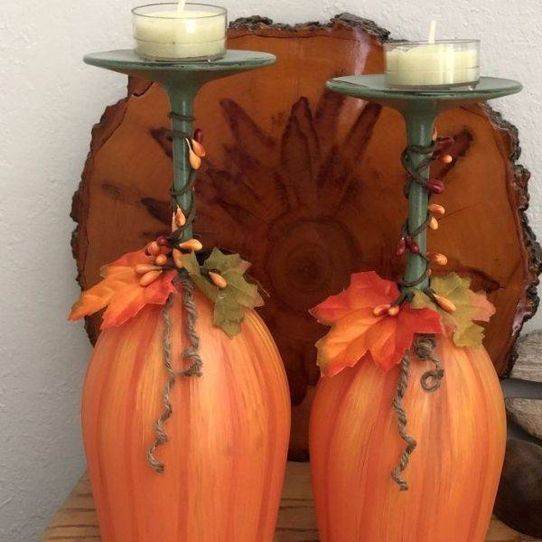  Pumpkin Wine Glasses