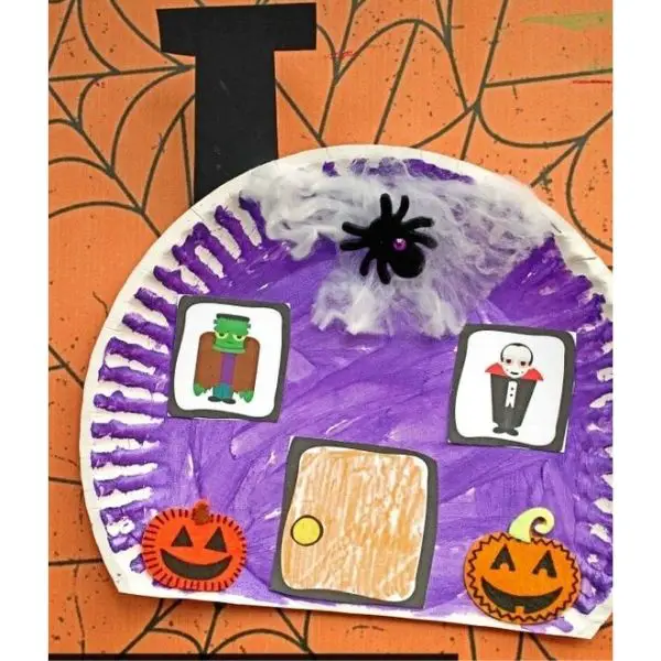  Haunted House Paper Plate