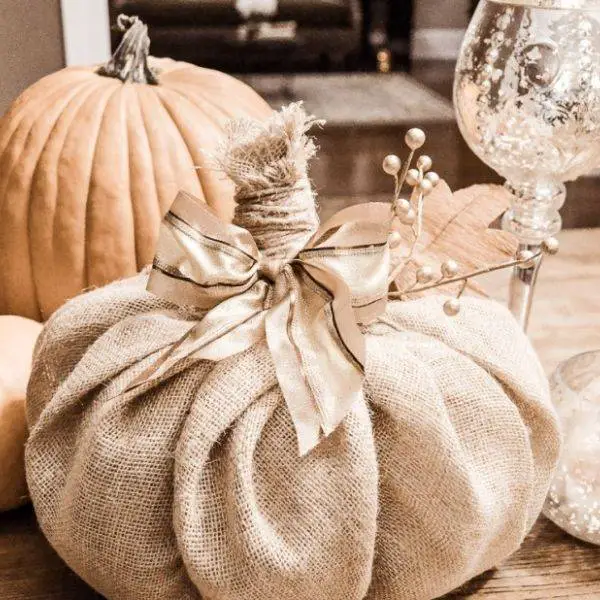 . Burlap Pumpkins