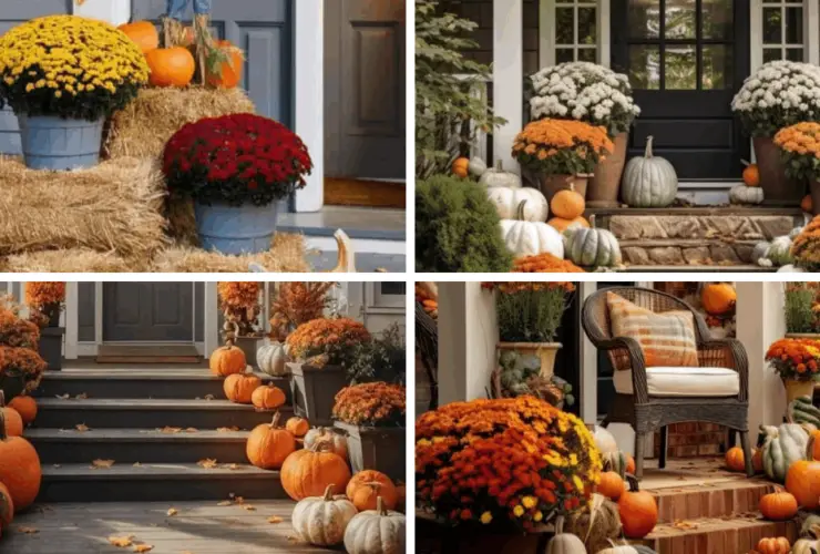 Modern Fall Decor Porch Ideas for a Farmhouse-Inspired Front Entrance