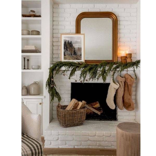 Weathered Wood Mantle Accents