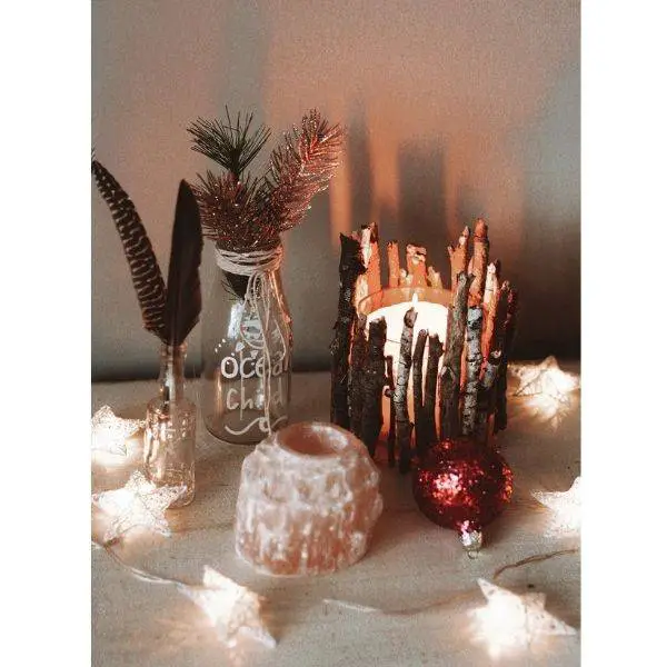  DIY Twig Candle Holders