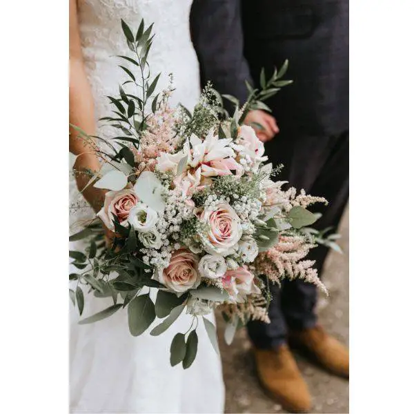  Eucalyptus and Blush Pink