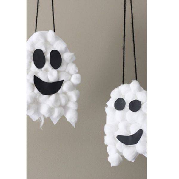 . Cotton Ball Ghosts